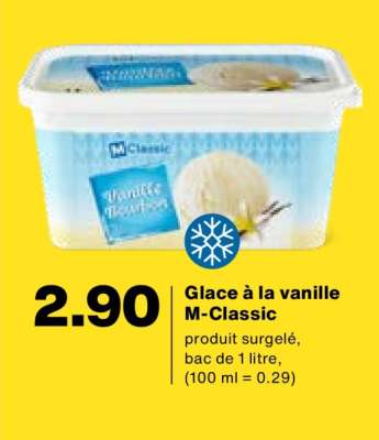 Glace à la vanille M-Classic