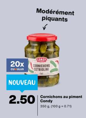 Cornichons au piment Condy