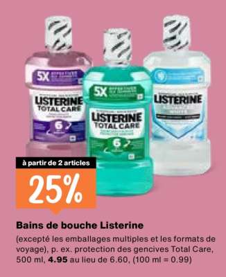 Bains de bouche Listerine