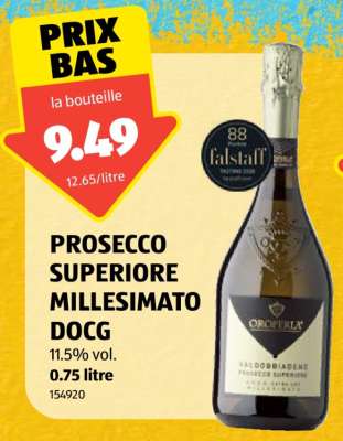 PROSECCO SUPERIORE MILLESIMATO DOCG