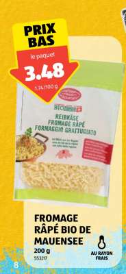 FROMAGE RÂPÉ BIO DE MAUENSEE