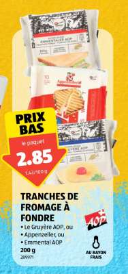 TRANCHES DE FROMAGE À FONDRE
