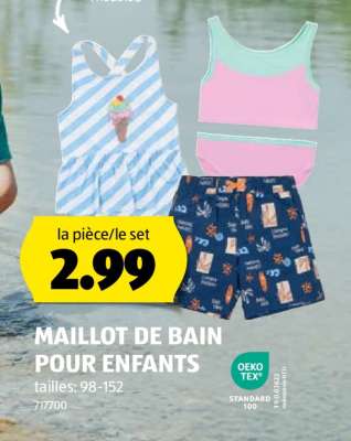 MAILLOT DE BAIN POUR ENFANTS