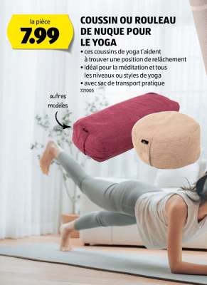 COUSSIN OU ROULEAU DE NUQUE POUR LE YOGA