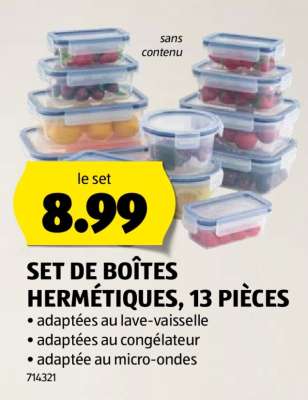 SET DE BOÎTES HERMÉTIQUES, 13 PIÈCES