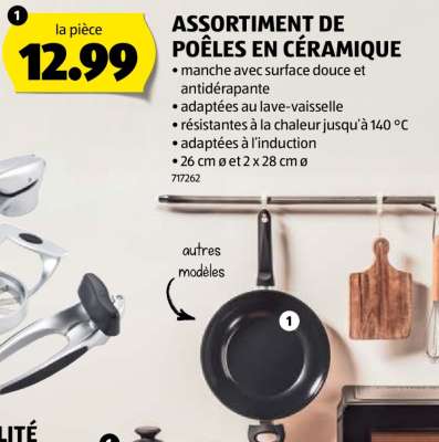ASSORTIMENT DE POÊLES EN CÉRAMIQUE