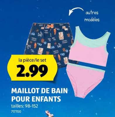 MAILLOT DE BAIN POUR ENFANTS