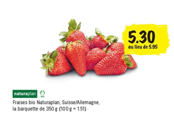 Fraises bio Naturaplan