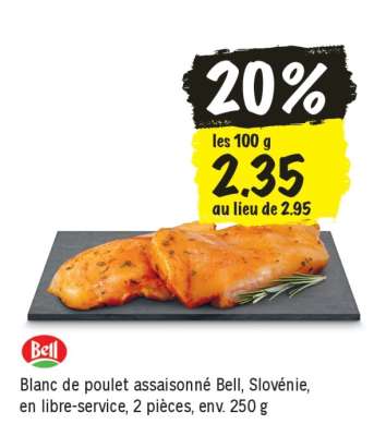 Blanc de poulet assaisonné Bell