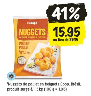 Nuggets de poulet en beignets Coop