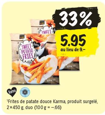 Frites de patate douce Karma