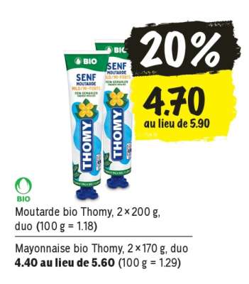 Moutarde bio Thomy