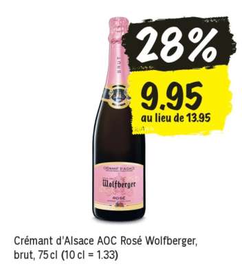 Crémant d’Alsace AOC Rosé Wolfberger