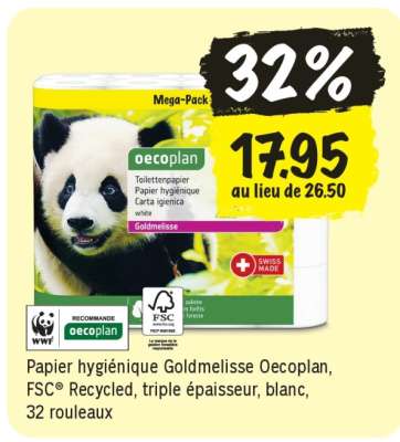Papier hygiénique Goldmélisse Oecoplan
