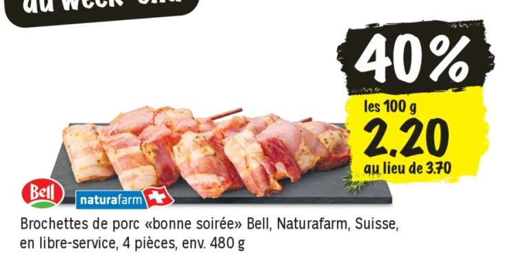 Brochettes de porc «Bonne soirée»