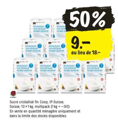 Sucre cristallisé fin Coop
