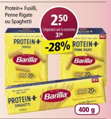 Protein+ Fusilli, Penne Rigate ou Spaghetti