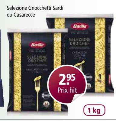 Selezione Gnocchetti Sardi ou Casarecce