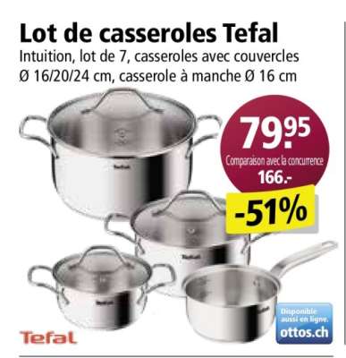 Lot de casseroles Tefal