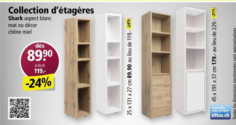 Collection d'étagères