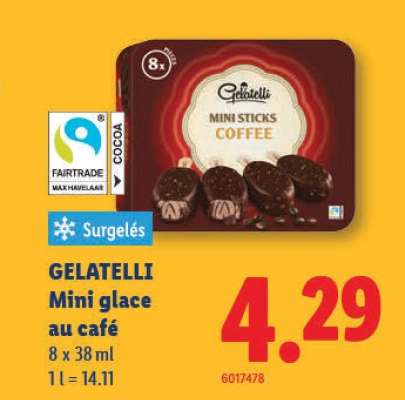 GELATELLI Mini glace au café