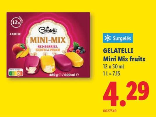 GELATELLI Mini mix fruits
