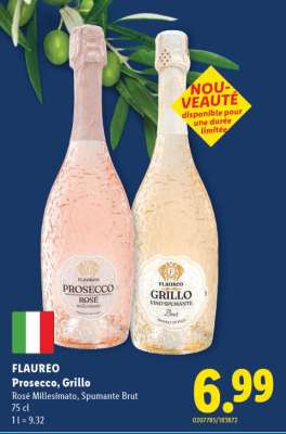 FLAUREO Prosecco, Grillo