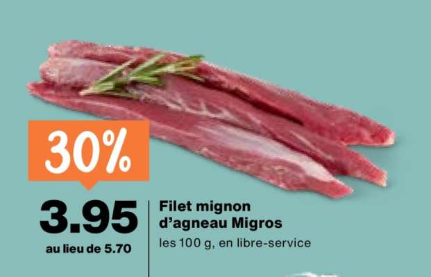 Filet mignon d'agneau Migros