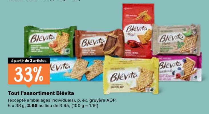 Tout l’assortiment Blévita