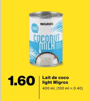 Lait de coco light Migros