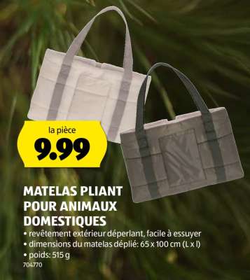 MATELAS PLIANT POUR ANIMAUX DOMESTIQUES