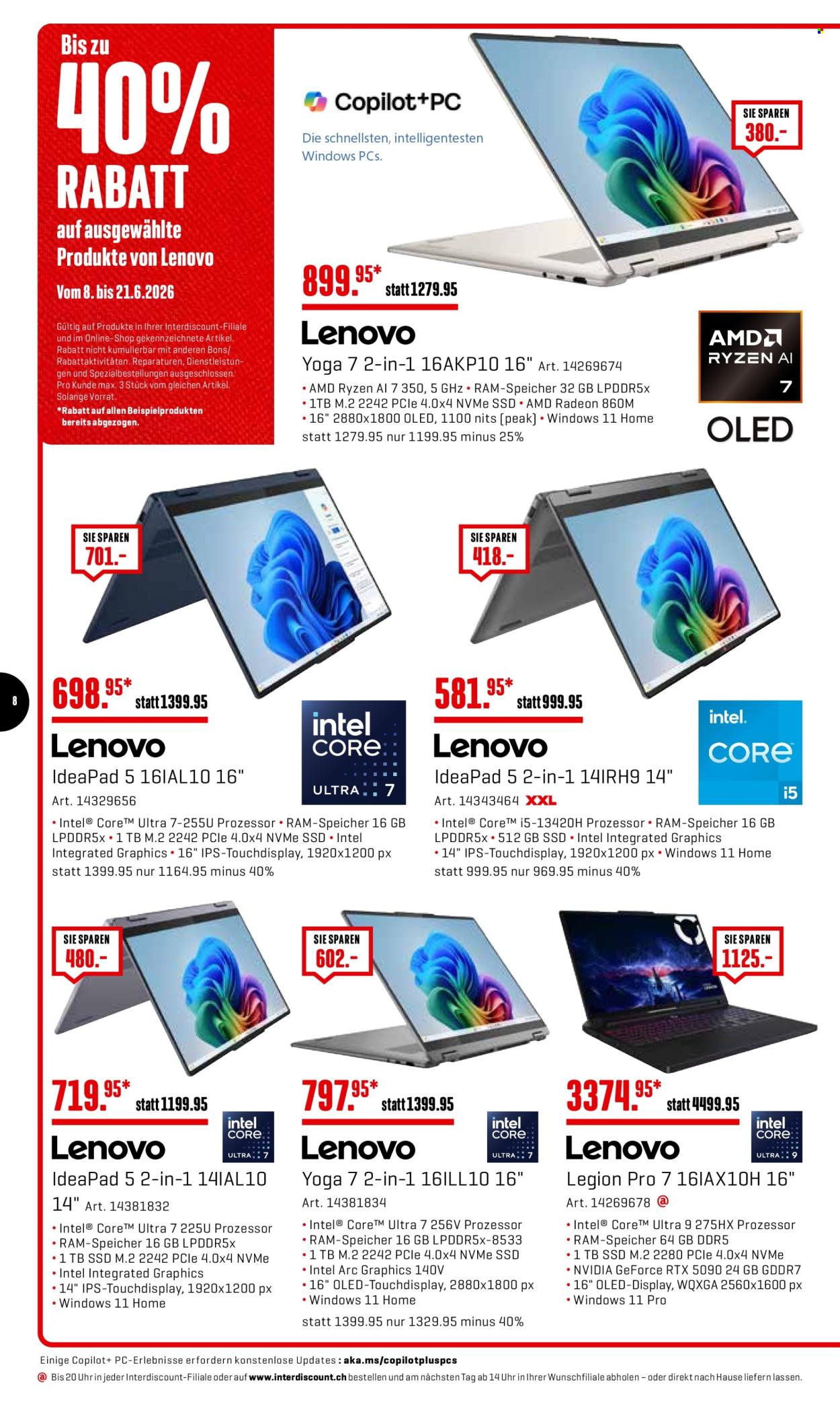 Catalogue Interdiscount - 8.6.2026 - 21.6.2026. Page 8. Page 8