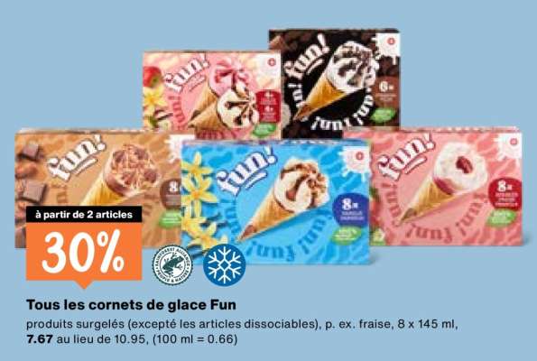 Tous les cornets de glace Fun