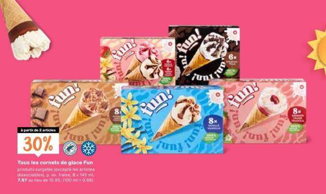 Tous les cornets de glace Fun