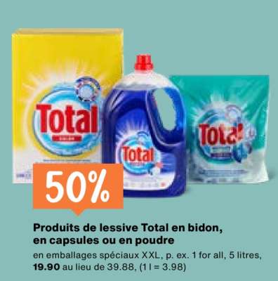 Produits de lessive Total
