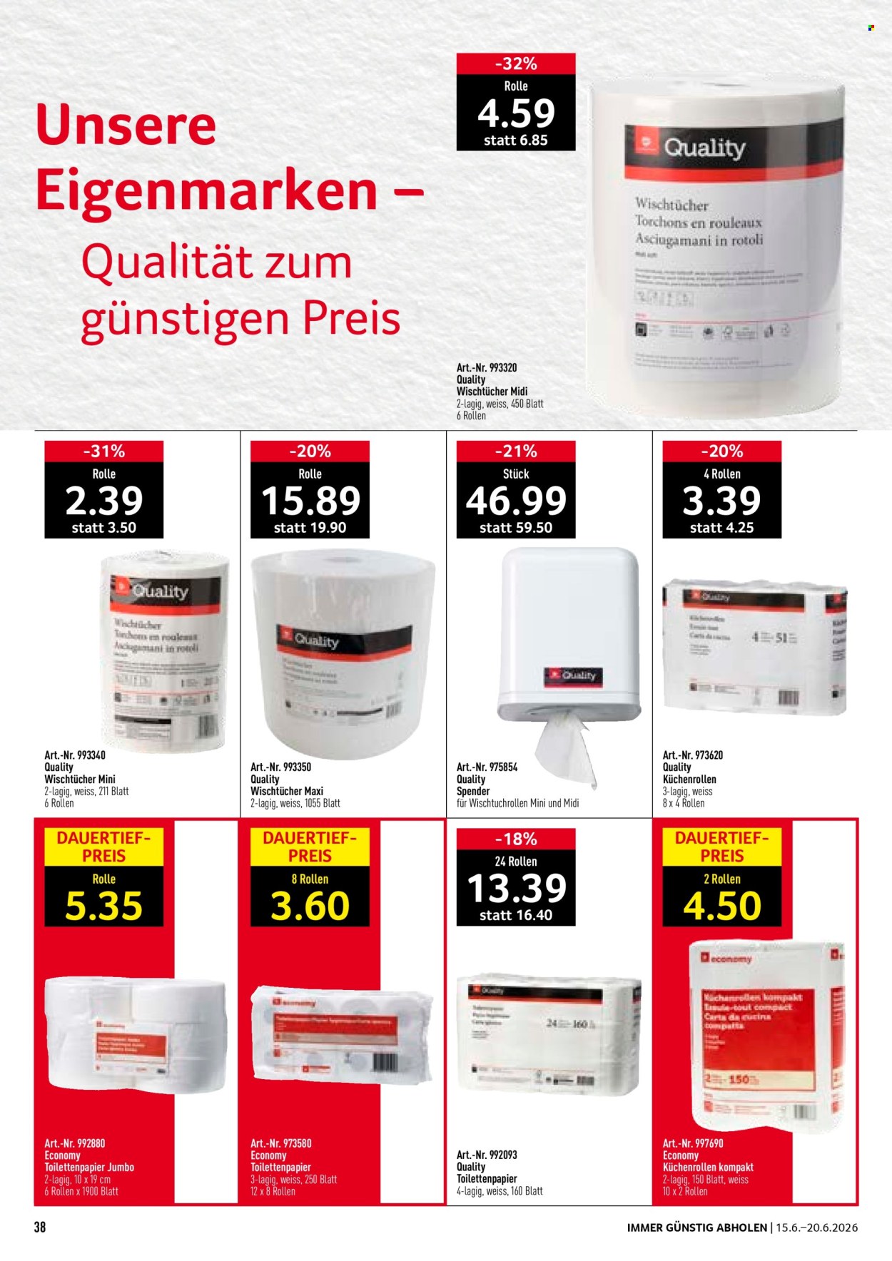 Catalogue Prodega - 15.6.2026 - 20.6.2026. Page 38. Page 38