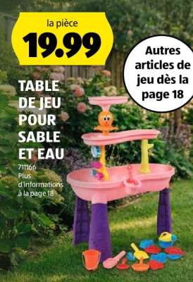 TABLE DE JEU POUR SABLE ET EAU