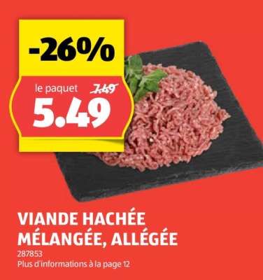 VIANDE HACHÉE MÉLANGÉE ALLÉGÉE