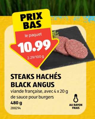 STEAKS HACHÉS BLACK ANGUS