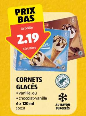 CORNETS GLACÉS