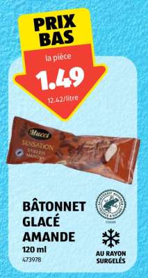 BÂTONNET GLACÉ AMANDE