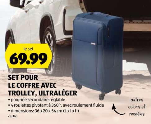 SET POUR LE COFFRE AVEC TROLLEY, ULTRALÉGER