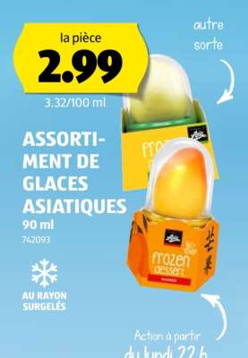 ASSORTIMENT DE GLACES ASIATIQUES