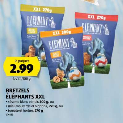 BRETZELS ÉLÉPHANTS XXL