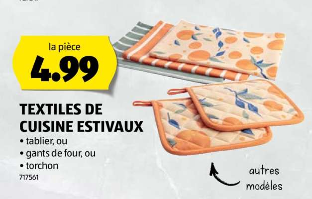 TEXTILES DE CUISINE ESTIVAUX