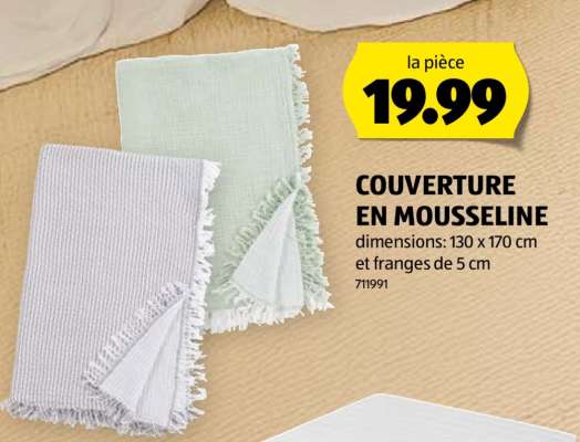 COUVERTURE EN MOUSSELINE