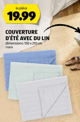 COUVERTURE D'ÉTÉ AVEC DU LIN
