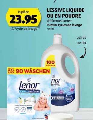 LESSIVE LIQUIDE OU EN POUDRE