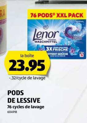 PODS DE LESSIVE