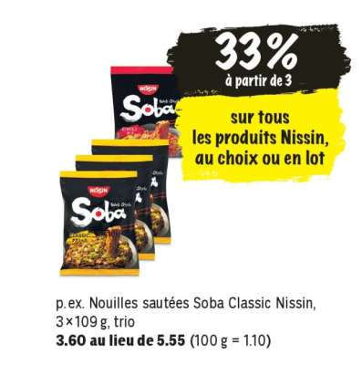 Nouilles sautées Soba Classic Nissin